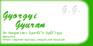 gyorgyi gyuran business card